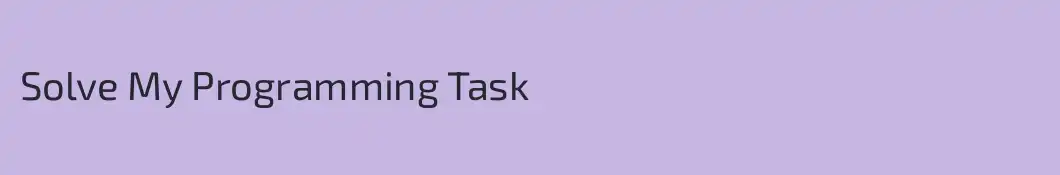 Solve My Programming Task